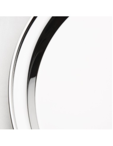 Plateau de service rond Olympia 405 mm - Inox