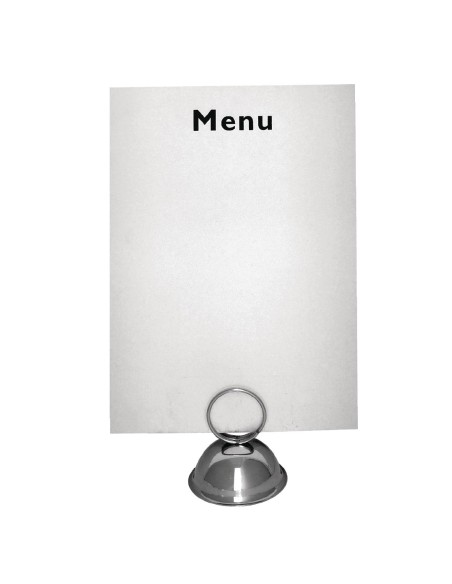 Porte-menu Olympia inox 60x58 mm - vente en ligne