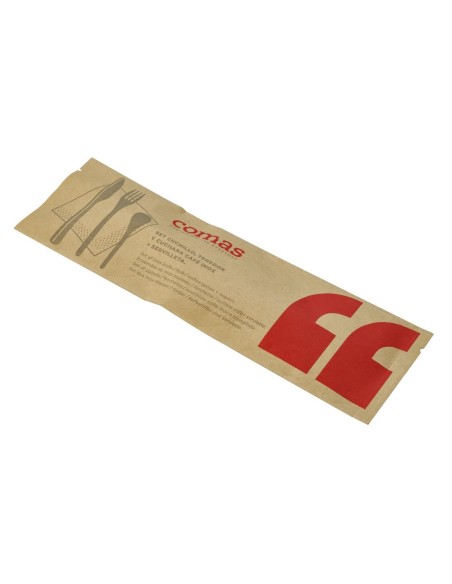 Sets de couverts jetables en inox Comas - lot de 50