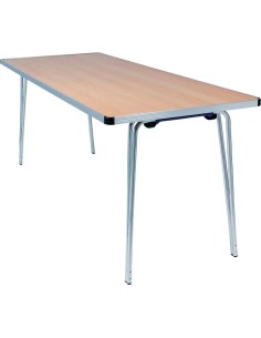 Table pliante effet hêtre Gopak 1830mm - Aluminium léger