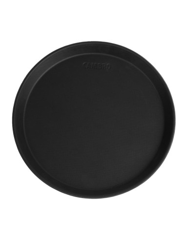 Plateau service rond antidérapant Cambro 28 cm - noir