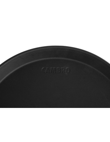 Plateau service rond antidérapant Cambro 28 cm - noir