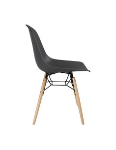 Chaise moulée PP gris Arlo Bolero - lot de 2 2