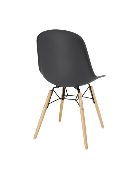 Chaise moulée PP gris Arlo Bolero - lot de 2