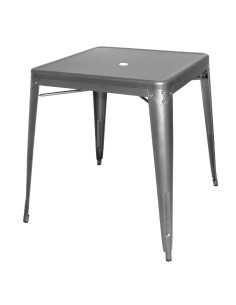 Table carrée Bolero Bistro 668mm - Acier gris