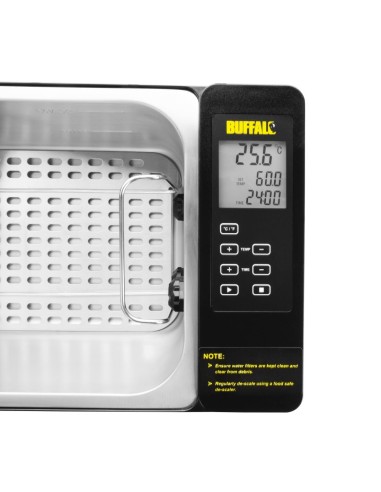 Bain-marie sous vide Buffalo 12,5 L - inox, LCD, minuterie