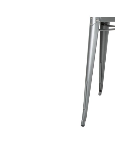 Table carrée Bolero Bistro 668mm - Acier gris