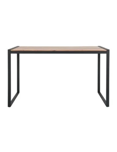 Table de bar industrielle en acier et acacia Bolero 1800x900mm