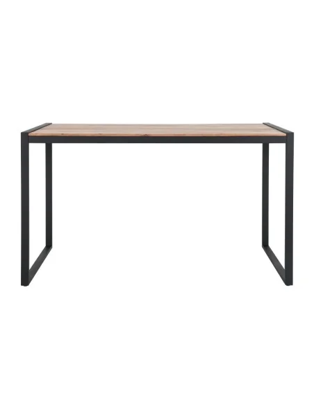 Table de bar industrielle en acier et acacia Bolero 1800x900mm
