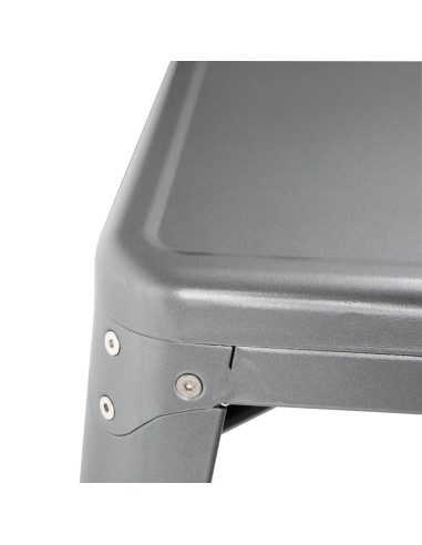 Table carrée Bolero Bistro 668mm - Acier gris