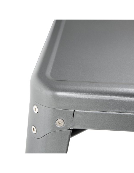 Table carrée Bolero Bistro 668mm - Acier gris