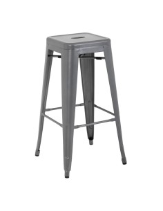 Tabourets hauts Bolero Bistro gris - lot de 4