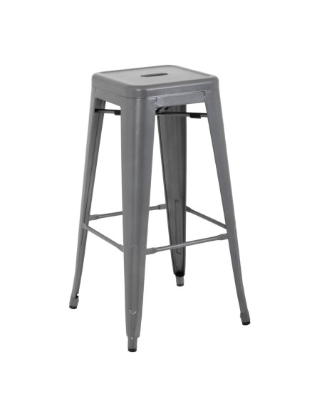Tabourets hauts Bolero Bistro gris - lot de 4