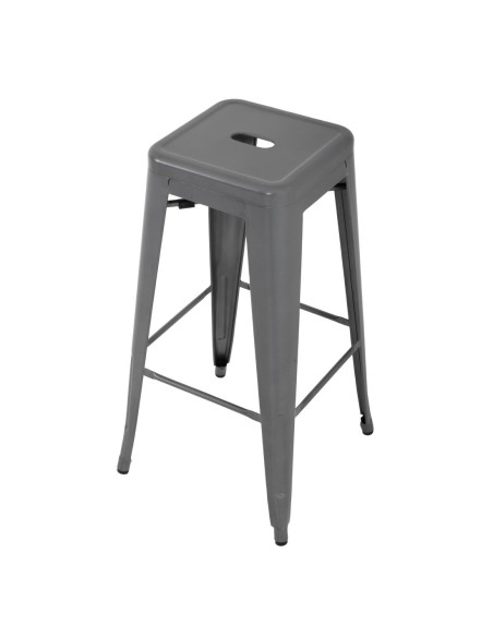 Tabourets hauts Bolero Bistro gris - lot de 4