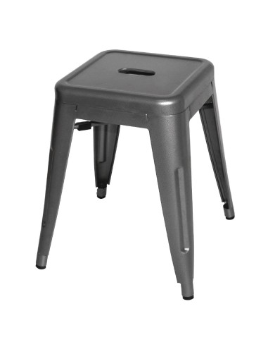 Tabourets bas Bolero Bistro gris - lot de 4