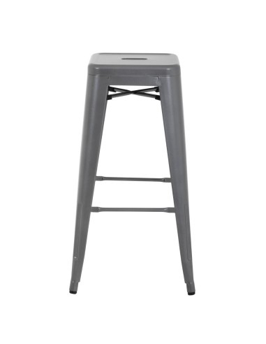 Tabourets hauts Bolero Bistro gris - lot de 4