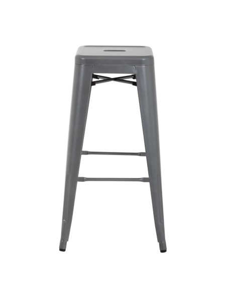 Tabourets hauts Bolero Bistro gris - lot de 4