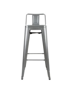 Tabourets hauts Bolero Bistro gris métal - lot de 4 2