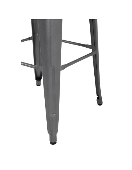 Tabourets hauts Bolero Bistro gris - lot de 4