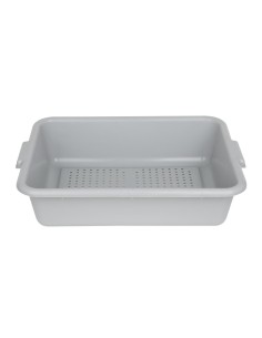 Bac alimentaire perforé en plastique EDLP Vogue gris 2