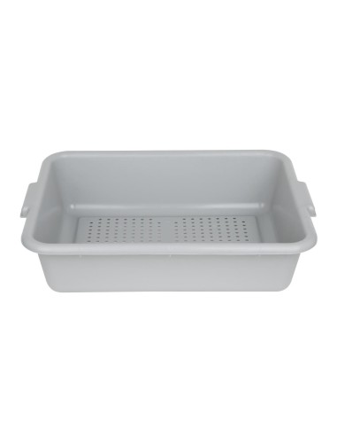 Bac alimentaire perforé en plastique EDLP Vogue gris
