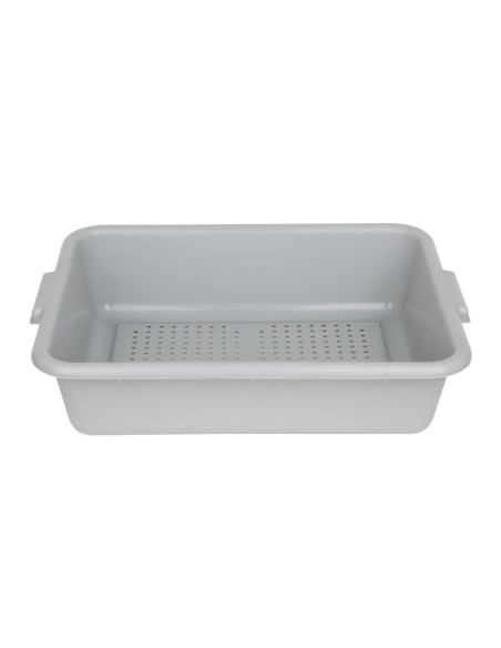 Bac alimentaire perforé en plastique EDLP Vogue gris