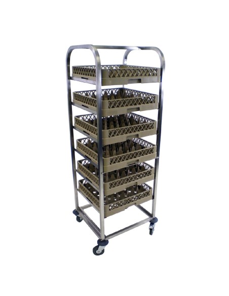 Chariot inox Craven 7 casiers - Transport vaisselle