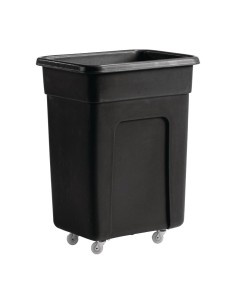Petit chariot en polyéthylène noir - 60 kg - 130 L