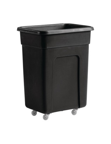 Petit chariot en polyéthylène noir - 60 kg - 130 L