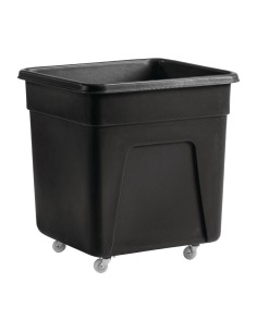 Grand chariot en polyéthylène noir 185 L - 60 kg