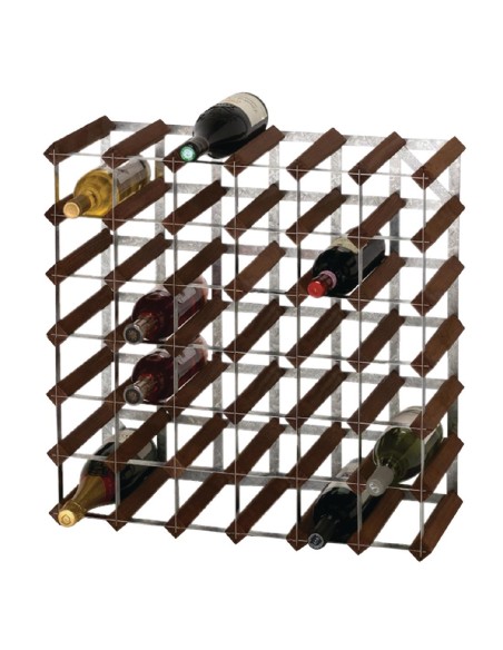 Casier à vin 42 bouteilles bois foncé - Traditional Wine Racks