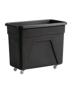 Chariot moyen en polyéthylène noir - 60 kg, étanche