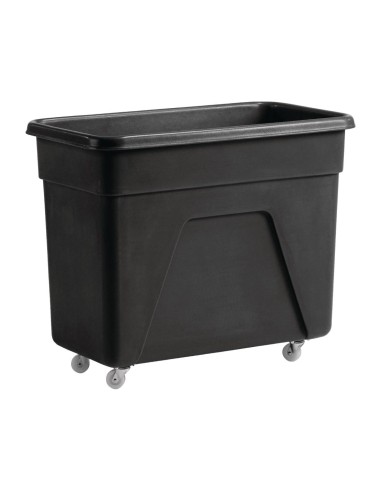 Chariot moyen en polyéthylène noir - 60 kg, étanche