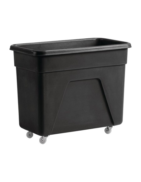 Chariot moyen en polyéthylène noir - 60 kg, étanche