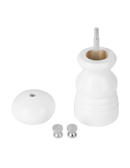Moulin à sel et poivre Olympia en bois d'hévéa blanc 125mm