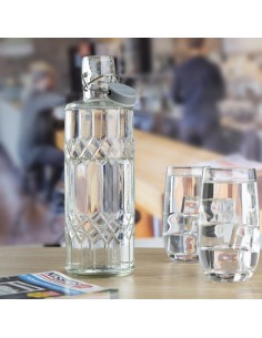 Bouteilles d'eau en verre Olympia Geo 1L - lot de 6 2