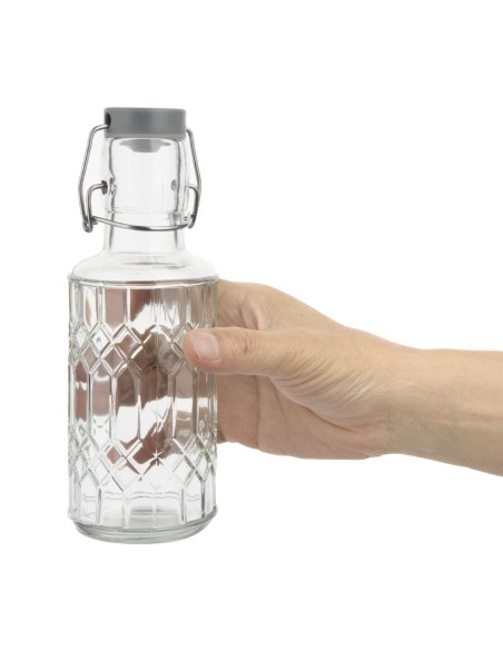 Bouteilles d'eau en verre Olympia Geo 380 ml - lot de 6