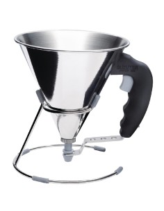 Mini-entonnoir à piston automatique De Buyer 800ml - inox