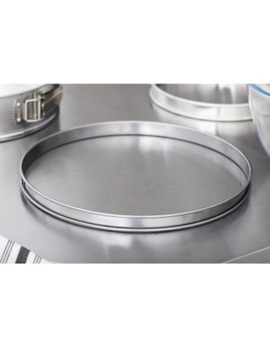 Cercle à tarte inox 280mm Matfer Bourgeat - 20mm profondeur