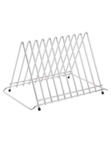 Rangement planches à découper Hygiplas inox - 10 intervalles