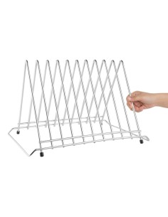 Rangement planches à découper Hygiplas inox - 10 intervalles 2