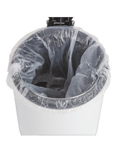 Poubelle à pédale Bolero blanche 5L - Inox discret