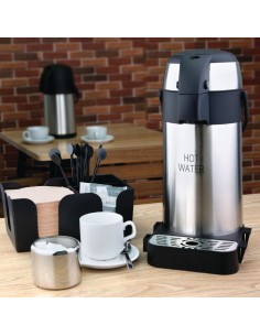 Pichet à pompe Olympia 3L Hot Water - Isotherme inox 2