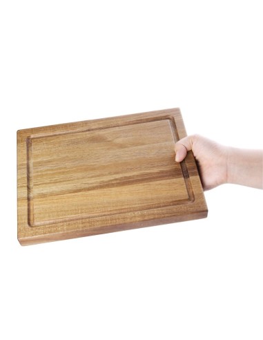Planche à steak petite en bois d'acacia Olympia