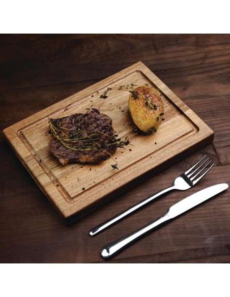 Planche à steak petite en bois d'acacia Olympia