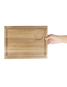 Grande planche à steak en bois d'acacia Olympia 2
