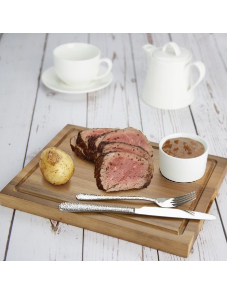 Grande planche à steak en bois d'acacia Olympia