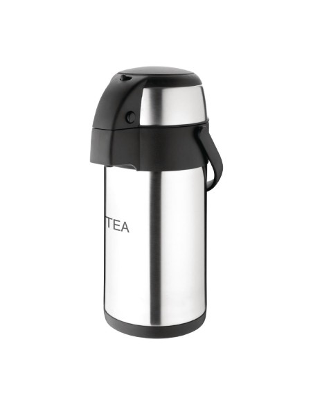 Pichet à pompe Olympia 3L TEA - Isotherme inox