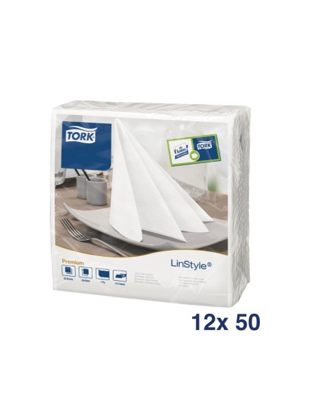 Serviettes blanches Tork 400x400 - lot de 600