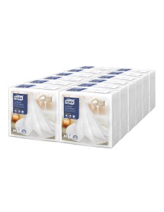 Serviettes blanches Tork 400x400 - lot de 600 2